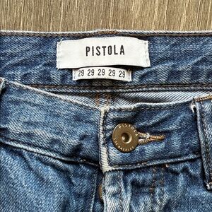 Pistola Distressed Ankle Jeans in Blue